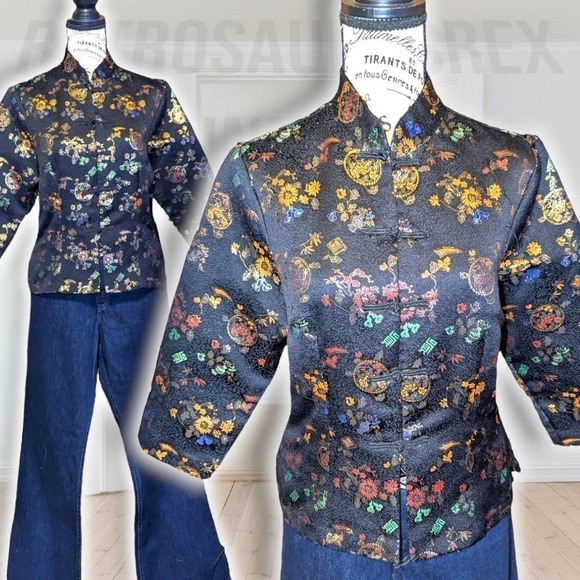 VINTAGE 90's Kinderwhore Asian Inspired Goth Frederick's of Hollywood Blazer - Picture 1 of 7